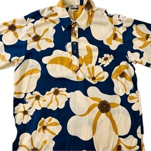 Manuhealii Blue & Gold Floral